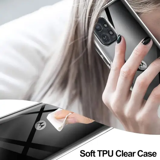 Motorola Edge 40 Neo Hoesje Dun TPU Back Cover Transparant afbeelding 4