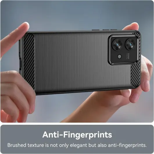 Motorola Edge 40 Neo Hoesje Geborsteld TPU Flexibele Back Cover Zwart afbeelding 6