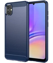Samsung Galaxy A05 Hoesje Geborsteld TPU Flexibele Back Cover Blauw