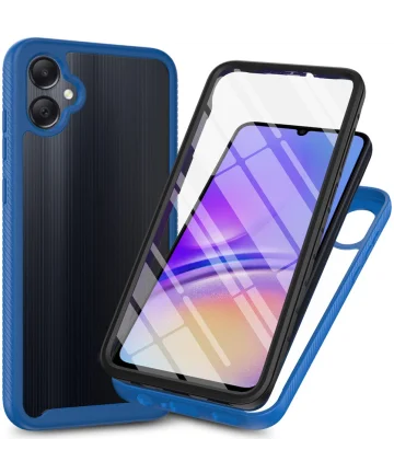 Samsung Galaxy A05 Hoesje Full Protect 360° Cover Hybride Blauw Hoesjes
