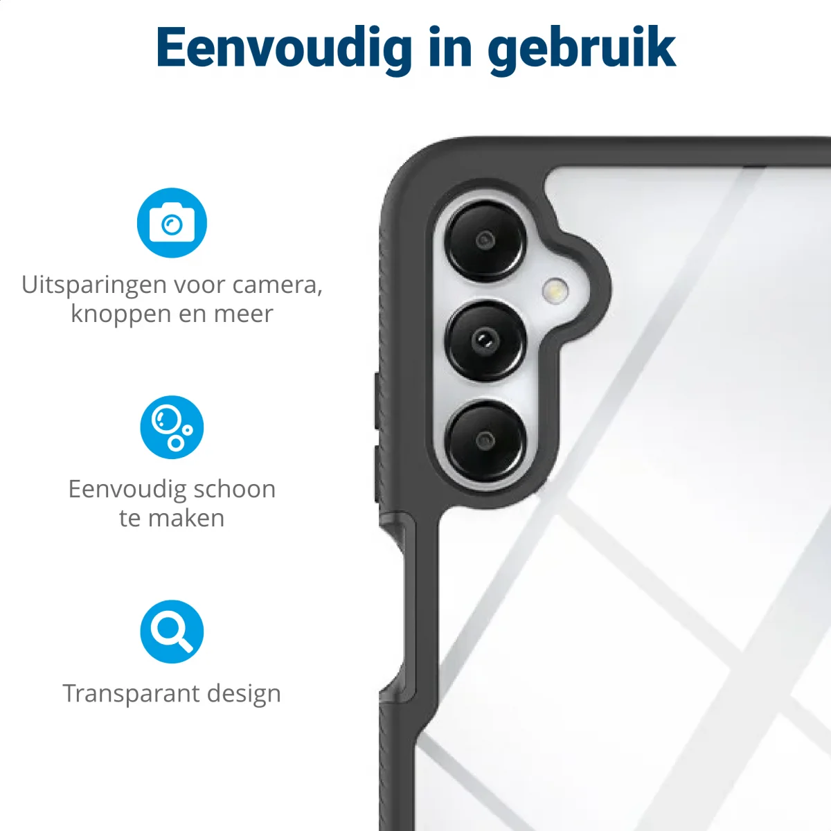 Samsung Galaxy A05s Hoesje Full Protect 360° Cover Hybride Blauw afbeelding 5