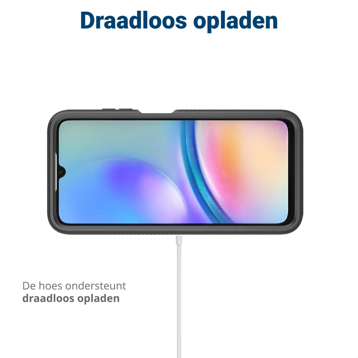 Samsung Galaxy A05s Hoesje Full Protect 360° Cover Hybride Blauw afbeelding 6