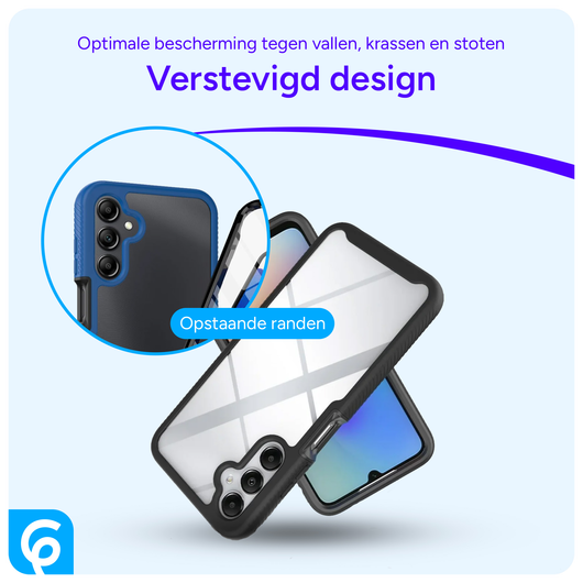 Samsung Galaxy A05s Hoesje Full Protect 360° Cover Hybride Blauw afbeelding 4