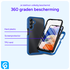 Samsung Galaxy A05s Hoesje Full Protect 360° Cover Hybride Blauw afbeelding 2