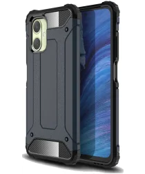 Samsung Galaxy A05 Hoesje Shock Proof Hybride Back Cover Blauw