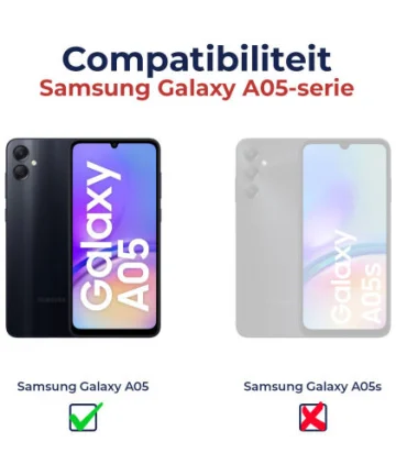 Samsung Galaxy A05 Hoesje Shock Proof Hybride Back Cover Blauw Hoesjes