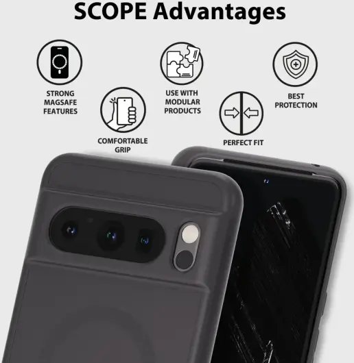 Whitestone Scope Case Google Pixel 8 Pro Hoesje MagSafe Zwart afbeelding 2