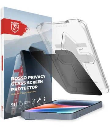 Rosso Apple iPhone 15 Privacy Glass Tempered Glass met Installatietray Screen Protectors