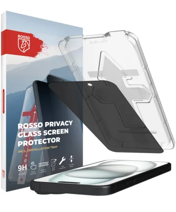 Rosso Apple iPhone 15 Plus Privacy Glass met Installatietray Screen Protectors