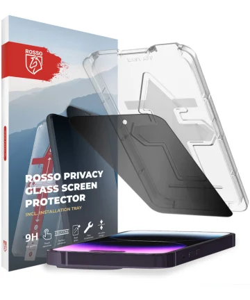 Rosso iPhone 15 Pro Privacy Glass Tempered Glass met Installatietray Screen Protectors