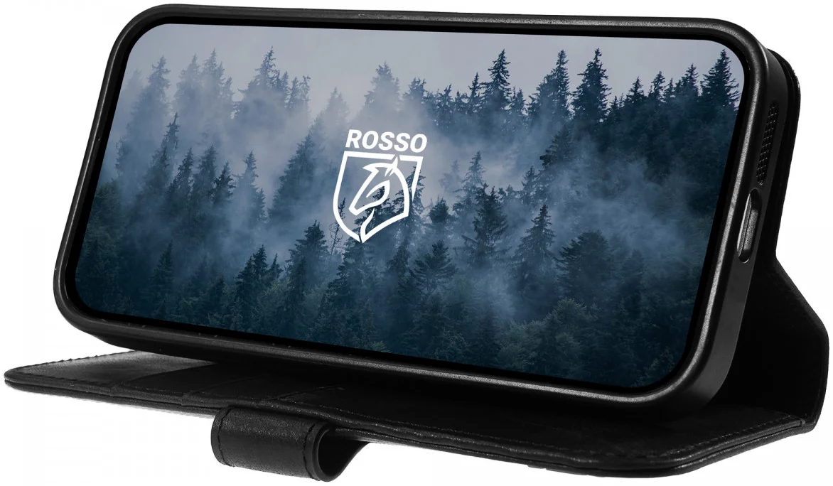 Rosso Elite Samsung Galaxy S24 Hoesje MagSafe Leer Zwart afbeelding 12