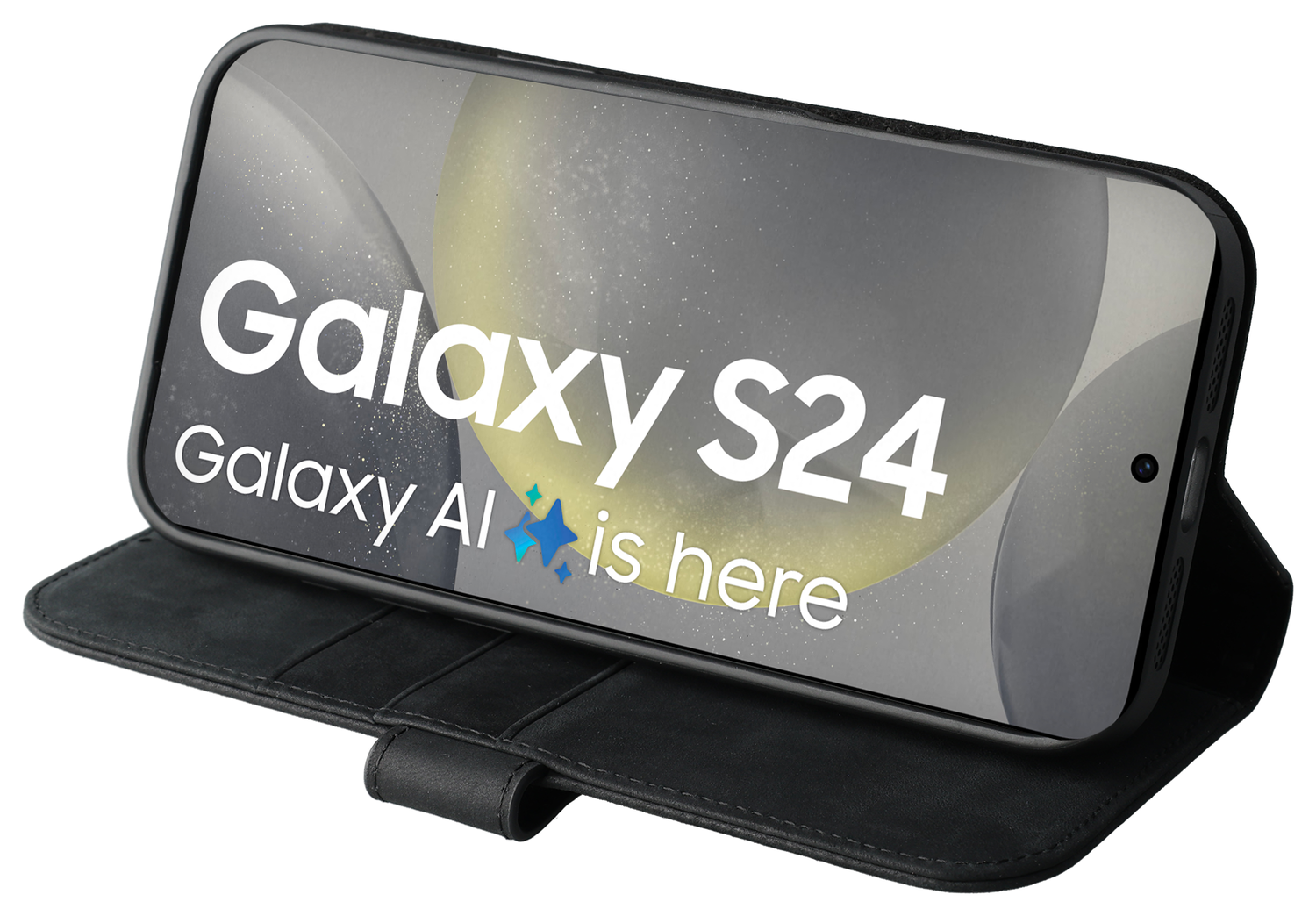 Rosso Elite Samsung Galaxy S24 Hoesje MagSafe Leer Zwart afbeelding 10