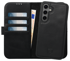 Rosso Elite Samsung Galaxy S24 Hoesje MagSafe Leer Zwart afbeelding