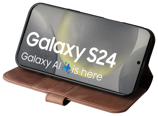 Rosso Elite Samsung Galaxy S24 Hoesje MagSafe Leer Bruin afbeelding 10