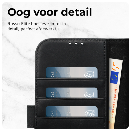 Rosso Elite Samsung Galaxy S24 Ultra Hoesje MagSafe Leer Zwart afbeelding 6