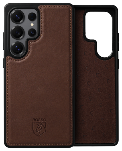 Rosso Elite Samsung Galaxy S24 Ultra Hoesje MagSafe Leer Bruin afbeelding 8