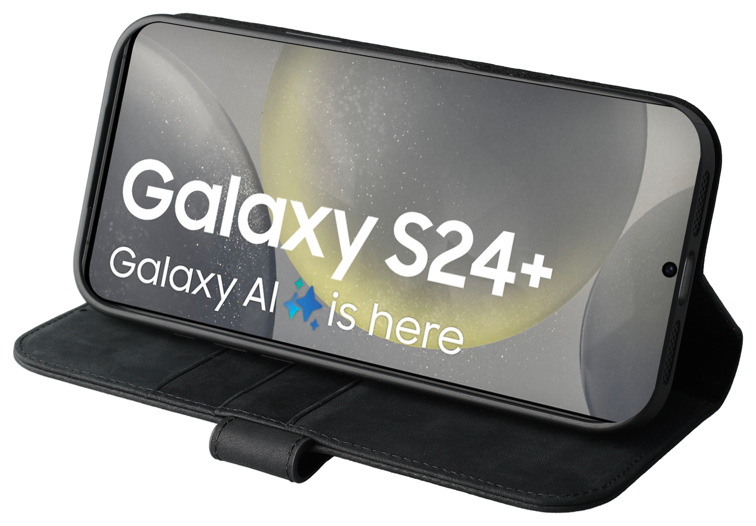 Rosso Elite Samsung Galaxy S24 Plus Hoesje MagSafe Leer Zwart afbeelding 10