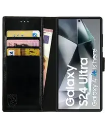 Rosso Element Samsung Galaxy S24 Ultra Hoesje Book Case Wallet Zwart afbeelding
