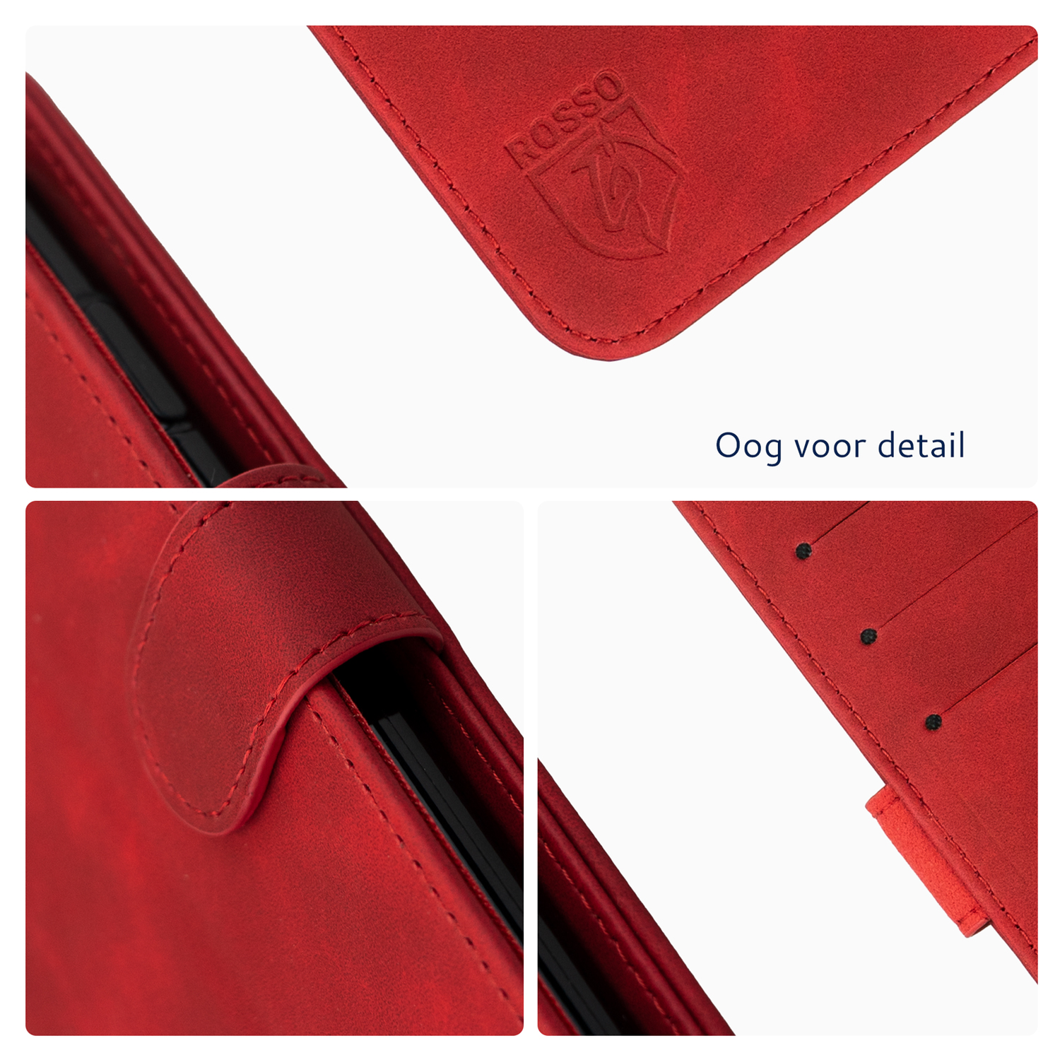 Rosso Element Samsung Galaxy S24 Ultra Hoesje Book Case Wallet Rood afbeelding 5