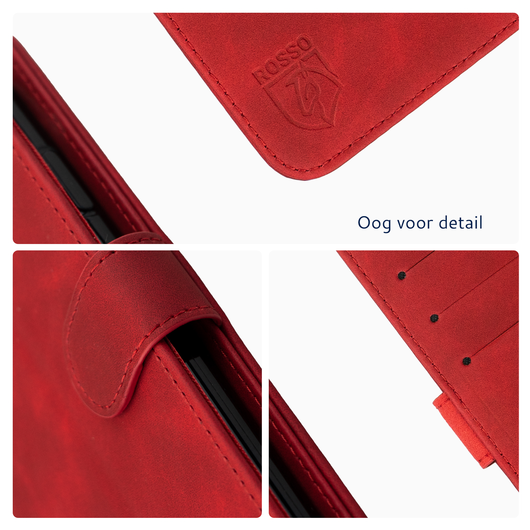 Rosso Element Samsung Galaxy S24 Ultra Hoesje Book Case Wallet Rood afbeelding 5