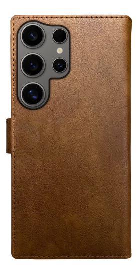 Rosso Element Samsung Galaxy S24 Ultra Hoesje Book Case Wallet Bruin afbeelding 2