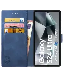 Rosso Element Samsung Galaxy S24 Ultra Hoesje Book Case Wallet Blauw afbeelding