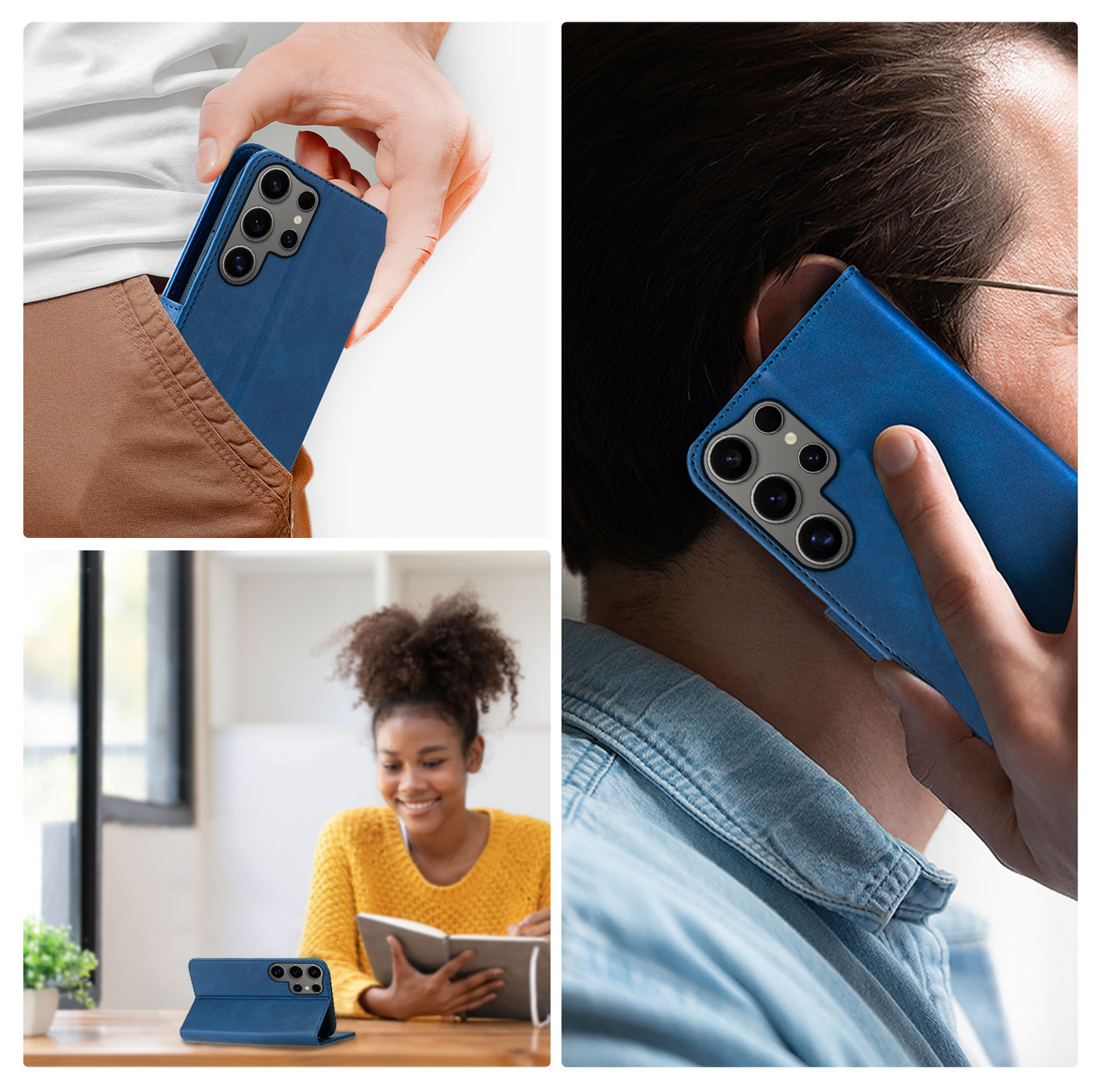 Rosso Element Samsung Galaxy S24 Ultra Hoesje Book Case Wallet Blauw afbeelding 5