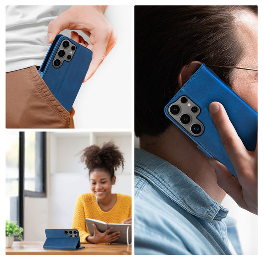 Rosso Element Samsung Galaxy S24 Ultra Hoesje Book Case Wallet Blauw afbeelding 5