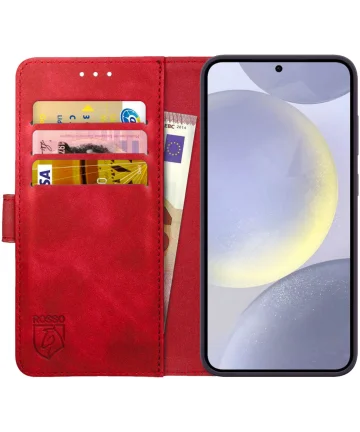 Rosso Element Samsung Galaxy S24 Plus Hoesje Book Case Wallet Rood Hoesjes