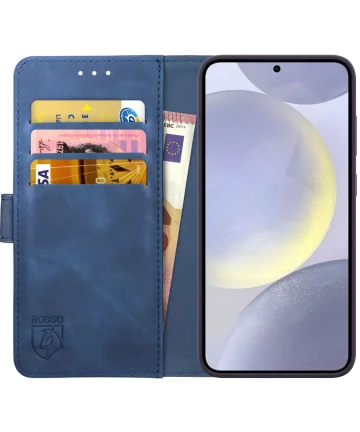 Rosso Element Samsung Galaxy S24 Plus Hoesje Book Case Wallet Blauw Hoesjes