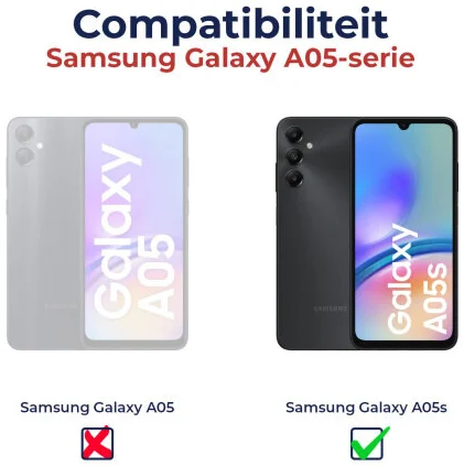 Rosso Element Samsung Galaxy A05s Hoesje Book Case Wallet Zwart afbeelding 8