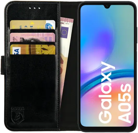 Rosso Element Samsung Galaxy A05s Hoesje Book Case Wallet Zwart afbeelding 1