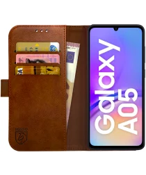 Rosso Element Samsung Galaxy A05 Hoesje Book Case Wallet Bruin