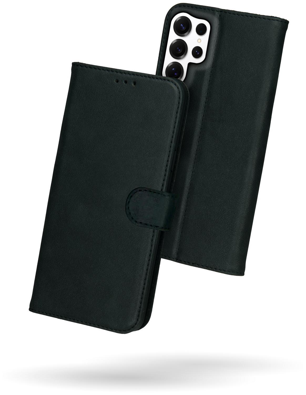 Rosso Deluxe Samsung Galaxy S24 Ultra Hoesje Echt Leer Book Case Zwart afbeelding 13
