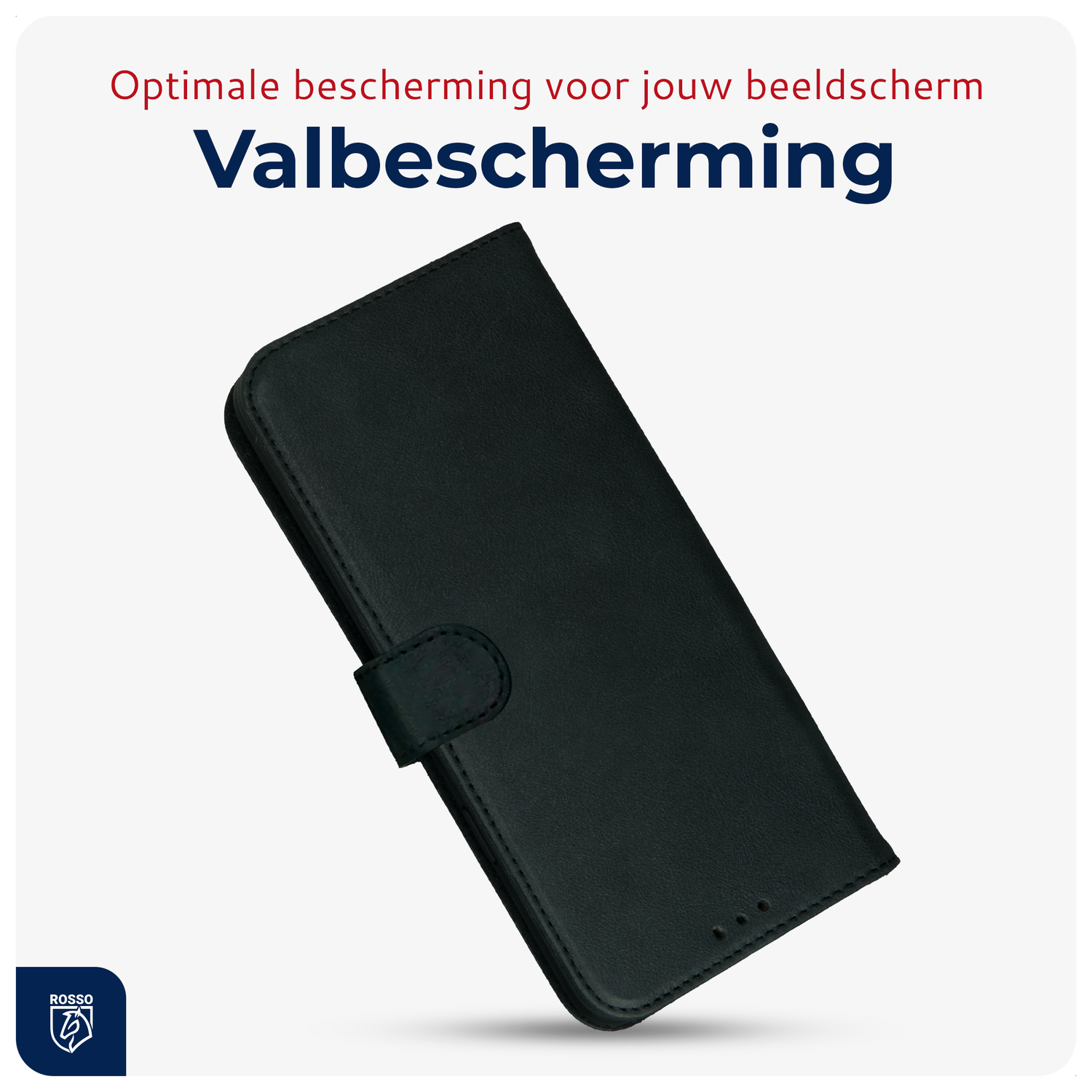 Rosso Deluxe Samsung Galaxy S24 Ultra Hoesje Echt Leer Book Case Zwart afbeelding 7