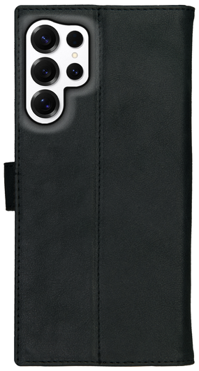 Rosso Deluxe Samsung Galaxy S24 Ultra Hoesje Echt Leer Book Case Zwart afbeelding 11