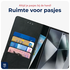 Rosso Deluxe Samsung Galaxy S24 Ultra Hoesje Echt Leer Book Case Zwart afbeelding 5
