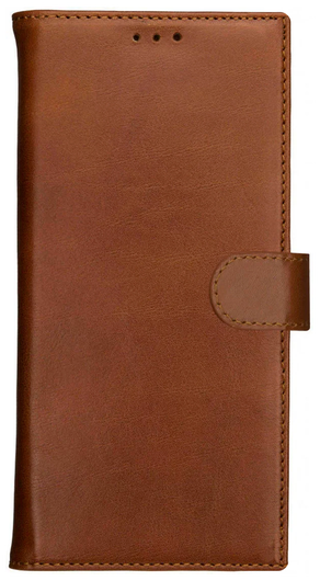 Rosso Deluxe Samsung Galaxy S24 Ultra Hoesje Echt Leer Book Case Bruin afbeelding 10