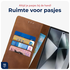 Rosso Deluxe Samsung Galaxy S24 Ultra Hoesje Echt Leer Book Case Bruin afbeelding 5