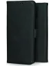 Rosso Deluxe OnePlus 12 Hoesje Echt Leer Book Case Zwart