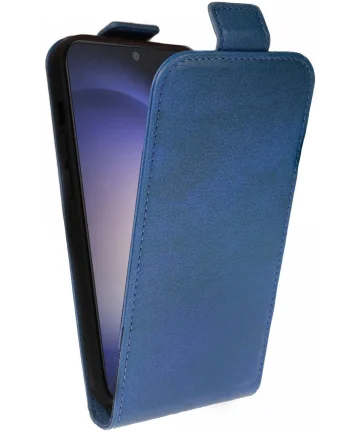 Rosso Element Samsung Galaxy S24 Hoesje Verticale Flip Case Blauw Hoesjes