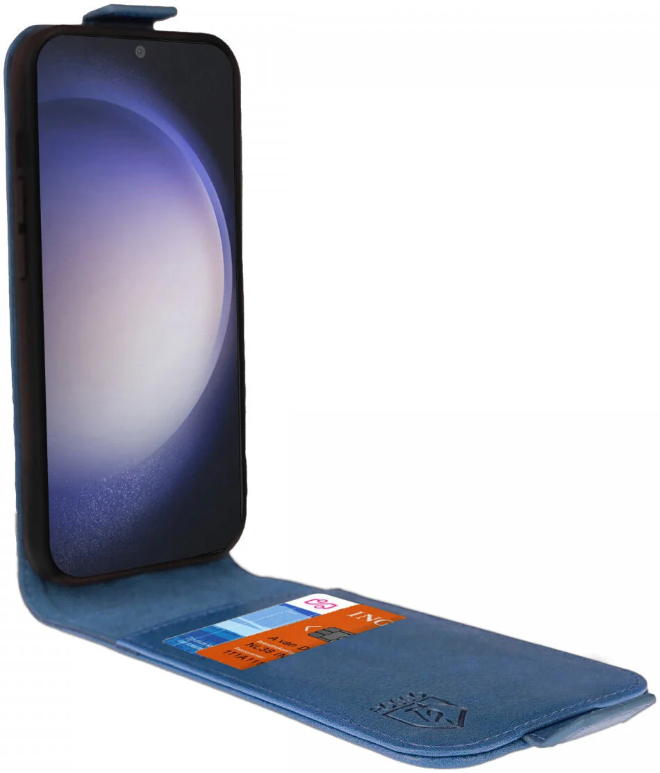 Rosso Element Samsung Galaxy S24 Plus Hoesje Verticale Flip Case Blauw afbeelding 2