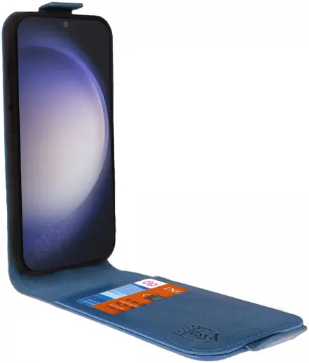 Rosso Element Samsung Galaxy S24 Plus Hoesje Verticale Flip Case Blauw afbeelding 2