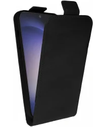 Rosso Element Samsung Galaxy S24 Ultra Hoesje Verticale Flip Zwart