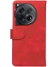 Rosso Element OnePlus 12 Hoesje Book Cover Case Wallet Rood