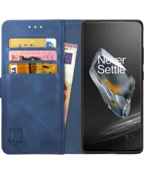 Rosso Element OnePlus 12 Hoesje Book Cover Case Wallet Blauw