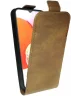 Rosso Element Samsung Galaxy A15 Hoesje Verticale Flip Case Bruin