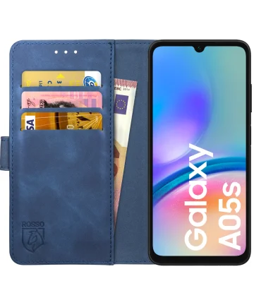 Rosso Element Samsung Galaxy A05s Hoesje Book Case Wallet Blauw Hoesjes