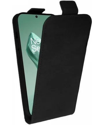 Rosso Element OnePlus 12 Hoesje Verticale Flip Case Zwart Hoesjes