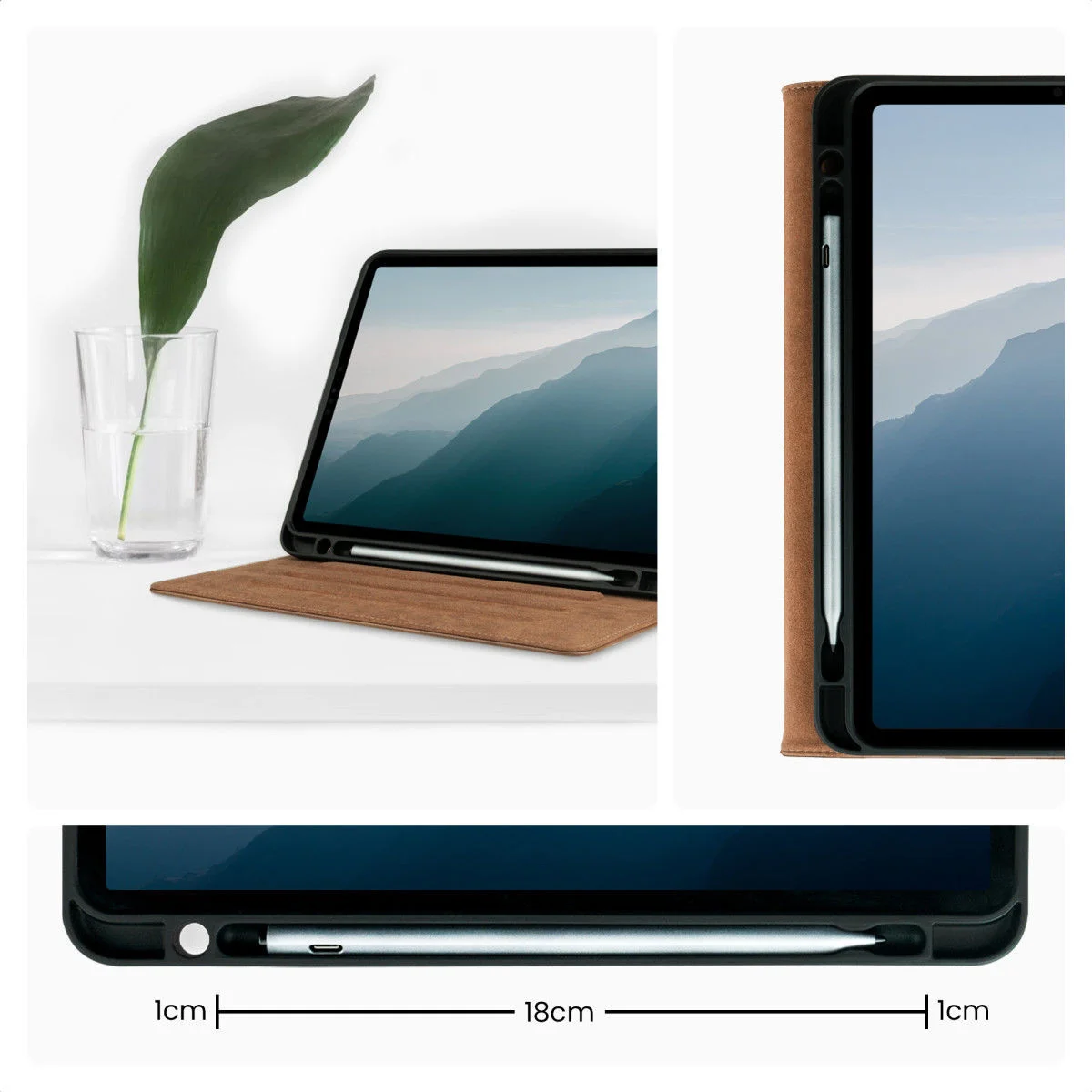 Rosso Element Lenovo Tab P12 Hoes Book Case Bruin afbeelding 6